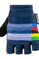 SANTINI Mănuși de ciclism fără degete - UCI RAINBOW - albastru