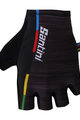 SANTINI Mănuși de ciclism fără degete - UCI RAINBOW - negru