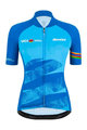 SANTINI Tricou de ciclism cu mânecă scurtă - UCI WORLD LADY - albastru deschis