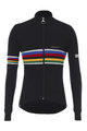 SANTINI Tricou de cilism pentru iarnă cu mânecă lungă - UCI RAINBOW WOOL - negru