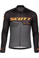SCOTT Tricou de ciclism cu mânecă lungă de vară - RC TEAM 10 SUMMER - portocaliu/negru