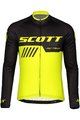 SCOTT Tricou de ciclism cu mânecă lungă de vară - RC TEAM 10 SUMMER - galben/negru