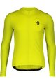 SCOTT Tricou de ciclism cu mânecă lungă de vară - ENDURANCE 10 SUMMER - galben