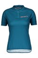 SCOTT Tricou de ciclism cu mânecă scurtă - ENDURANCE 30 LADY - albastru