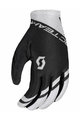 SCOTT Mănuși cu degete lungi de ciclism - RC TEAM LF - alb/negru