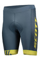 SCOTT Pantaloni scurți de ciclism fără bretele - SCOTT RC TEAM - galben/albastru