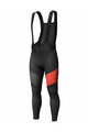 SCOTT Pantaloni de ciclism lungi cu bretele - RC WARM WB - roșu/negru