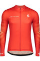 SCOTT Tricou de ciclism cu mânecă lungă de vară - RC TEAM 10 SUMMER - roșu/alb