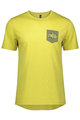 SCOTT Tricou de ciclism cu mânecă scurtă - TRAIL FLOW DRI - galben