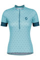 SCOTT Tricou de ciclism cu mânecă scurtă - ENDURANCE 20 LADY - albastru deschis