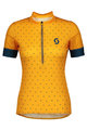 SCOTT Tricou de ciclism cu mânecă scurtă - ENDURANCE 20 LADY - galben/albastru