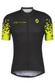 SCOTT Tricoul și pantaloni scurți de ciclism - RC TEAM 10 - negru/galben