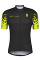 SCOTT Tricou de ciclism cu mânecă scurtă - RC TEAM 10 - negru/galben