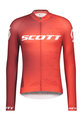 SCOTT Tricou de ciclism cu mânecă lungă de vară - RC PRO SUMMER - alb/roșu