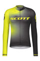 SCOTT Tricou de ciclism cu mânecă lungă de vară - RC PRO SUMMER - galben/negru