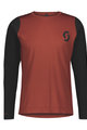 SCOTT Tricou de ciclism cu mânecă lungă de vară - TRAIL PROGRESSIVE - roșu/negru