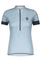 SCOTT Tricou de ciclism cu mânecă scurtă - ENDURANCE 20 LADY - albastru deschis