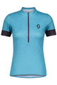 SCOTT Tricou de ciclism cu mânecă scurtă - ENDURANCE 20 LADY - albastru deschis