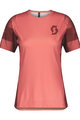 SCOTT Tricou de ciclism cu mânecă scurtă - TRAIL VERTIC LADY - roșu