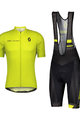 SCOTT Tricoul și pantaloni scurți de ciclism - RC TEAM 10 - galben/negru
