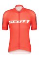 SCOTT Tricou de ciclism cu mânecă scurtă - RC PRO SS - alb/roșu