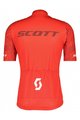 SCOTT Tricou de ciclism cu mânecă scurtă - RC TEAM 10 SS - alb/roșu