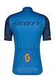 SCOTT Tricoul și pantaloni scurți de ciclism - RC TEAM 10 SS - albastru/portocaliu