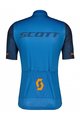 SCOTT Tricou de ciclism cu mânecă scurtă - RC TEAM 10 SS - albastru/portocaliu