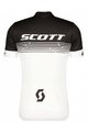 SCOTT Tricoul și pantaloni scurți de ciclism - RC TEAM 20 SS - alb/negru