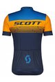 SCOTT Tricoul și pantaloni scurți de ciclism - RC TEAM 20 SS - portocaliu/albastru