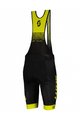 SCOTT Pantaloni scurți de ciclism cu bretele - RC TEAM ++ 2022 - negru/galben