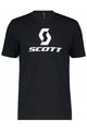 SCOTT Tricou de ciclism cu mânecă scurtă - ICON SS - negru/alb