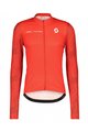 SCOTT Tricou de ciclism cu mânecă lungă de vară - RC TEAM 10 LS - alb/roșu