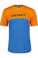 SCOTT Tricou de ciclism cu mânecă scurtă - TRAIL FLOW DRI SS - albastru/portocaliu