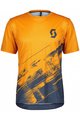 SCOTT Tricou de ciclism cu mânecă scurtă - TRAIL VERTIC SS - albastru/portocaliu