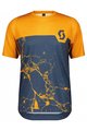 SCOTT Tricou de ciclism cu mânecă scurtă - TRAIL VERTIC PRO SS - albastru/portocaliu