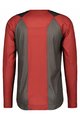 SCOTT Tricou de ciclism cu mânecă lungă de vară - TRAIL VERTIC LS - gri/roșu