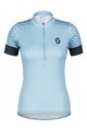 SCOTT Tricou de ciclism cu mânecă scurtă - ENDURANCE 20 SS LADY - albastru deschis/albastru