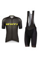 SCOTT Tricoul și pantaloni scurți de ciclism - RC PRO SS - gri/galben/negru