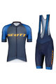 SCOTT Tricoul și pantaloni scurți de ciclism - RC PRO SS - albastru/portocaliu