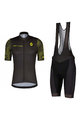 SCOTT Tricoul și pantaloni scurți de ciclism - RC TEAM 10 SS - galben/gri/negru
