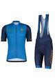 SCOTT Tricoul și pantaloni scurți de ciclism - RC TEAM 10 SS - albastru/portocaliu