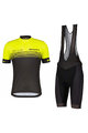 SCOTT Tricoul și pantaloni scurți de ciclism - RC TEAM 20 SS - galben/negru/gri