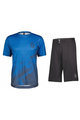 SCOTT Tricoul și pantalonii de ciclism MTB - TRAIL VERTIC SS - albastru/negru