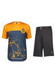SCOTT Tricoul și pantalonii de ciclism MTB - TRAIL VERTIC PRO - negru/albastru/portocaliu