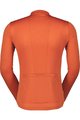 SCOTT Tricou de ciclism cu mânecă lungă de vară - ENDURANCE 10 - portocaliu