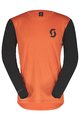 SCOTT Tricou de ciclism cu mânecă lungă de vară - TRAIL VERTIC LS - negru/portocaliu