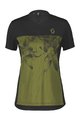 SCOTT Tricou de ciclism cu mânecă scurtă - TRAIL FLOW ZIP SS W - negru/verde