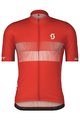 SCOTT Tricou de ciclism cu mânecă scurtă - RC TEAM 10 SS - alb/roșu