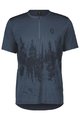 SCOTT Tricou de ciclism cu mânecă scurtă - TRAIL FLOW ZIP SS - albastru